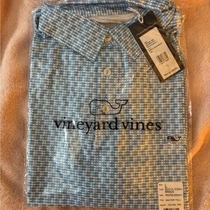 Vineyard Vines Performance Golf Polo Printed Sankaty Performance Shirt Size L